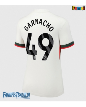 Chelsea Alejandro Garnacho #49 Tricou Fotbal Replică 2025-26 Femei Deplasare